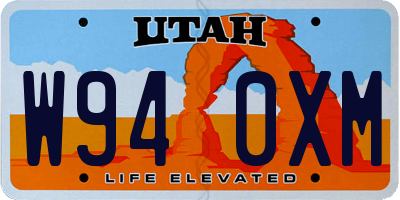 UT license plate W940XM