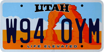 UT license plate W940YM