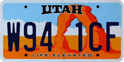 UT license plate W941CF