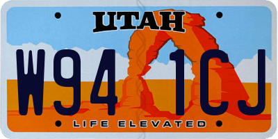 UT license plate W941CJ