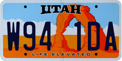 UT license plate W941DA