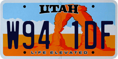 UT license plate W941DF