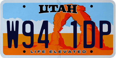 UT license plate W941DP
