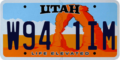 UT license plate W941IM