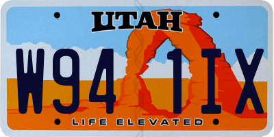 UT license plate W941IX