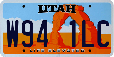 UT license plate W941LC