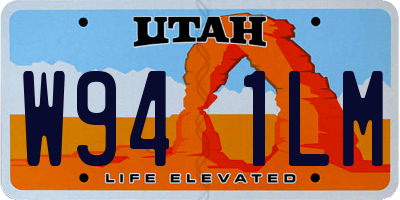 UT license plate W941LM