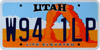 UT license plate W941LP