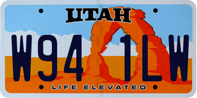 UT license plate W941LW