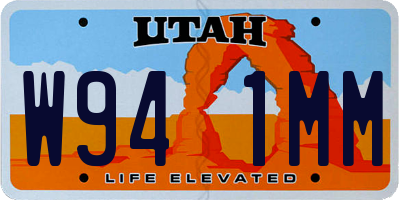 UT license plate W941MM