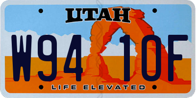 UT license plate W941OF
