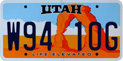 UT license plate W941OG