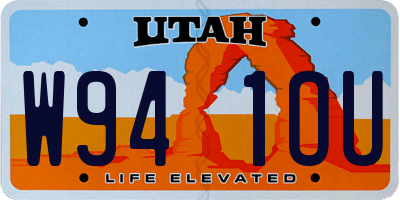 UT license plate W941OU