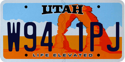 UT license plate W941PJ