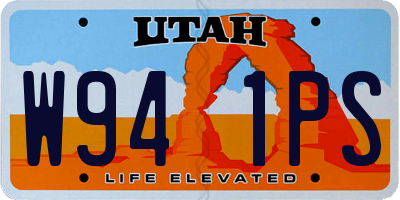 UT license plate W941PS
