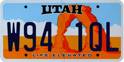 UT license plate W941QL
