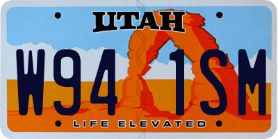UT license plate W941SM