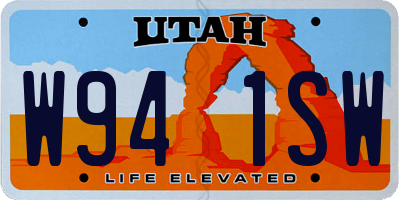 UT license plate W941SW