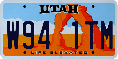 UT license plate W941TM