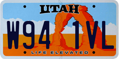 UT license plate W941VL