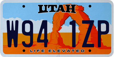 UT license plate W941ZP