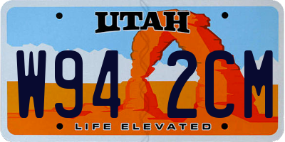 UT license plate W942CM