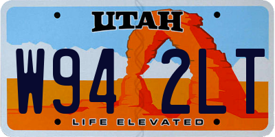 UT license plate W942LT