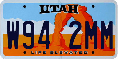 UT license plate W942MM