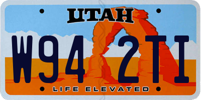 UT license plate W942TI