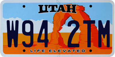UT license plate W942TM