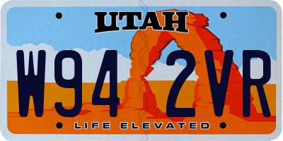 UT license plate W942VR
