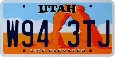 UT license plate W943TJ