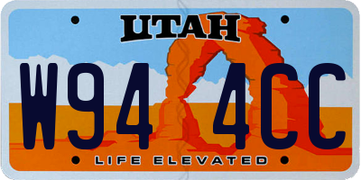 UT license plate W944CC