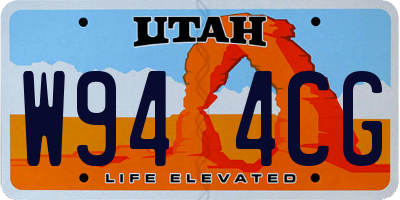 UT license plate W944CG
