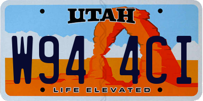 UT license plate W944CI