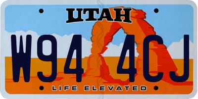 UT license plate W944CJ