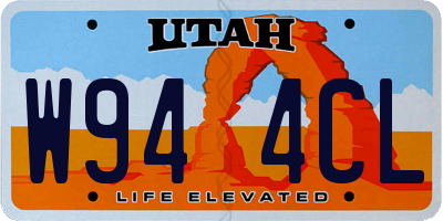 UT license plate W944CL