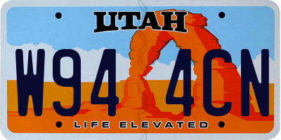 UT license plate W944CN
