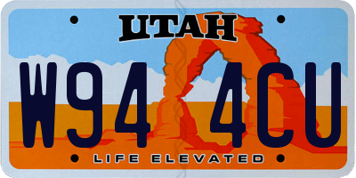 UT license plate W944CU