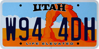UT license plate W944DH