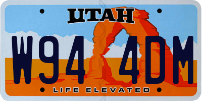 UT license plate W944DM