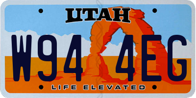 UT license plate W944EG