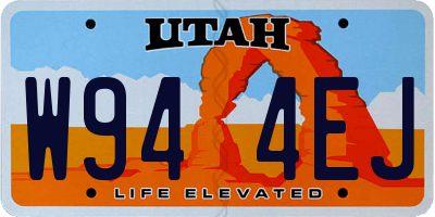 UT license plate W944EJ
