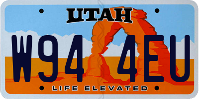 UT license plate W944EU