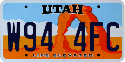 UT license plate W944FC