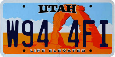 UT license plate W944FI