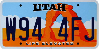UT license plate W944FJ