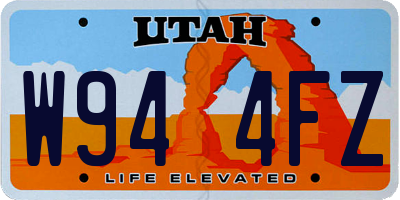 UT license plate W944FZ