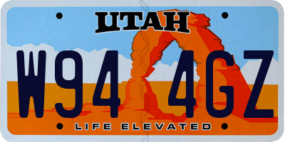 UT license plate W944GZ
