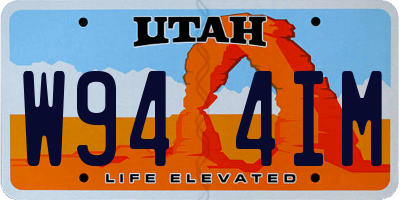 UT license plate W944IM